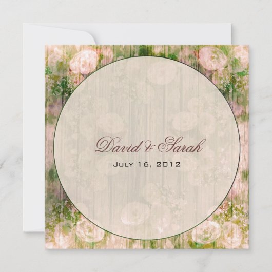 Elegant  Floral Wedding Save the Date (Voorkant)
