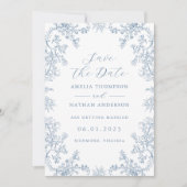 Elegant  Floral Wedding Save the Date (Voorkant)