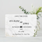 Elegant Floral Wedding Save the Date Card  (Staand voorkant)