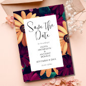 Elegant Floral Wedding Save the Date Card