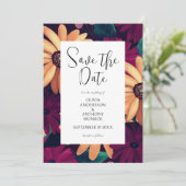 Elegant Floral Wedding Save the Date Card (Staand voorkant)