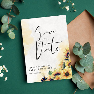 Elegant Floral Wedding Save the Date Post Kaart