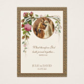 Elegant Floral Wedding Scripting Prayer Kaart (Voorkant)