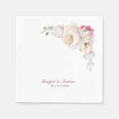 Elegant Floral Wedding Servet (Voorkant)