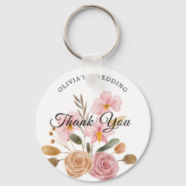 Elegant Floral Wedding Sleutelhanger