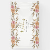 Elegant Floral Wedding Spandoek (Verticaal)