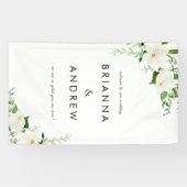 Elegant Floral Wedding Spandoek (Horizontaal)