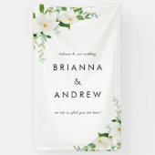Elegant Floral Wedding Spandoek (Verticaal)