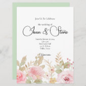 Elegant Floral Wedding Specialized Kaart (Voorkant / Achterkant)