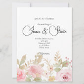 Elegant Floral Wedding Specialized Kaart (Voorkant)