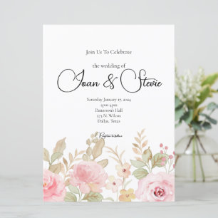 Elegant Floral Wedding Specialized Kaart