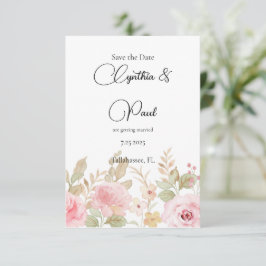 Elegant Floral Wedding Specialized Save The Date