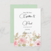 Elegant Floral Wedding Specialized Save The Date (Voorkant / Achterkant)