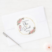 Elegant Floral Wedding Sticker (Envelop)