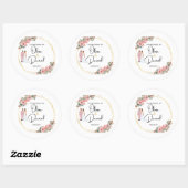 Elegant Floral Wedding Sticker (Vel)