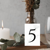 Elegant Floral Wedding Table Number Kaart