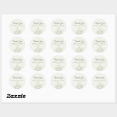 Elegant Floral Wedding Thank You Favor Sticker (Vel)