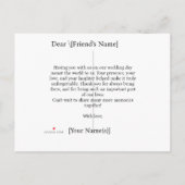 Elegant Floral Wedding Uitnodiging Briefkaart (Achterkant)