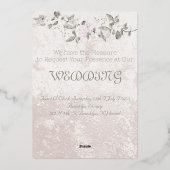 Elegant Floral Wedding | Uitnodiging Folie (Achterkant)