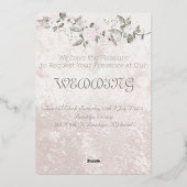 Elegant Floral Wedding | Uitnodiging Folie (Achterkant)