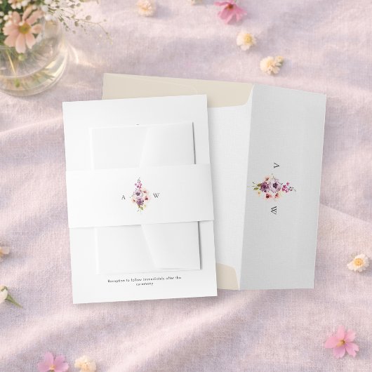 Elegant Floral Wedding Uitnodigingen Wikkel