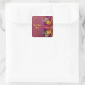 Elegant Floral Wedding Vierkante Sticker (Tas)