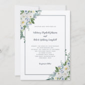Elegant Floral Wedding Waterverf Gray Chic Luxury Kaart (Voorkant)