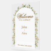 Elegant Floral Wedding Welcome Sign - Custom Made Acryl Bord (Hoek)