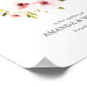 Elegant Floral Wedding Welcome Sign Poster (Hoek)