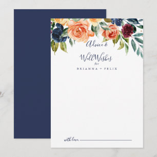 Elegant Floral Wedding well wenst advies Kaart