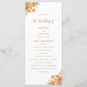 Elegant Floral Wedding With Spring Flowers Programmakaart (Voorkant)