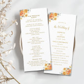 Elegant Floral Wedding With Spring Flowers Programmakaart