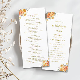 Elegant Floral Wedding With Spring Flowers Programmakaart