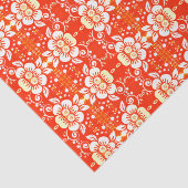 Elegant Floral Weefpapier Geel Tissuepapier (Detail)