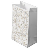 Elegant Floral White - Aangepaste tas voor klein p Klein Cadeauzakje (Achterkant Gekanteld)