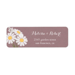 Elegant Floral White Daisies Bouquet Wedding Etiket