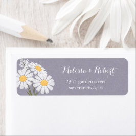 Elegant Floral White Daisies Bouquet Wedding Etiket