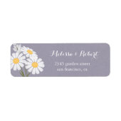 Elegant Floral White Daisies Bouquet Wedding Etiket (Voorkant)