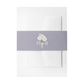 Elegant Floral White Daisies Monogram Wedding Uitnodigingen Wikkel (Voorkant Voorbeeld)