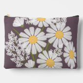 Elegant Floral White Daisies op donkere Paarse ton Etui (Voorkant)