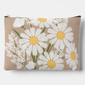 Elegant Floral White Daisies over beige Etui (Voorkant)