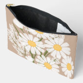 Elegant Floral White Daisies over beige Etui (Open)