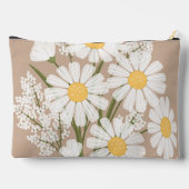 Elegant Floral White Daisies over beige Etui (Achterkant)