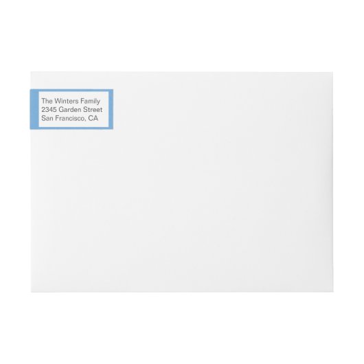 Elegant Floral White Daisies over Blue Wedding (Voorkant)