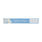 Elegant Floral White Daisies over Blue Wedding (Individueel)