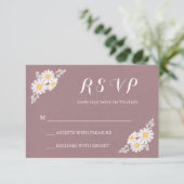 Elegant Floral White Daisies RSVP Wedding (Staand voorkant)