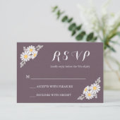 Elegant Floral White Daisies RSVP Wedding (Staand voorkant)