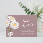 Elegant Floral White Daisies Save the Date Wedding (Staand voorkant)