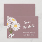Elegant Floral White Daisies Save the Date Wedding (Voorkant / Achterkant)