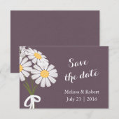 Elegant Floral White Daisies Save the Date Wedding (Voorkant / Achterkant)